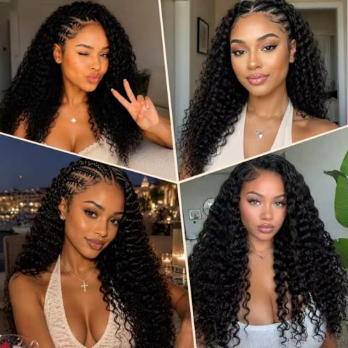 AMUMI 14-Inch Curly Crochet Hair for Black Women - 100 Strands