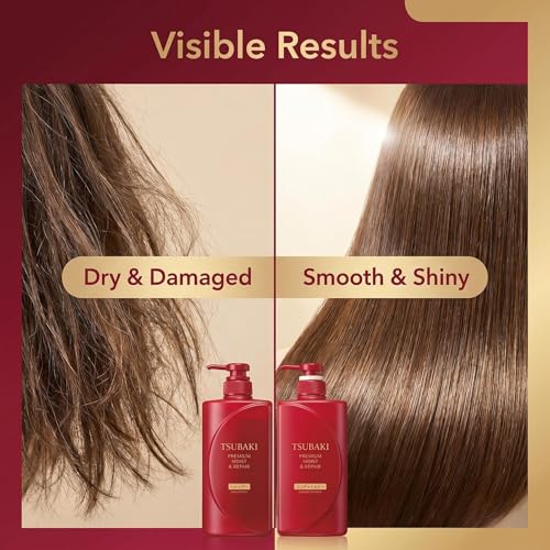 Tsubaki Premium Moisturizing Shampoo & Conditioner Set with Pump Dispensers