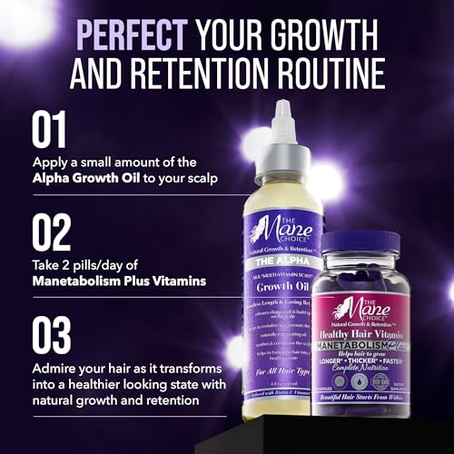 The Mane Choice Alpha Multi-Vitamin Scalp Nourishing Hair Growth Oil, Helps Stimulate, Revitalize & Soothe, Scalp Oil with Biotin, & Vitamin C, 4 Fl. Oz, Single Pack