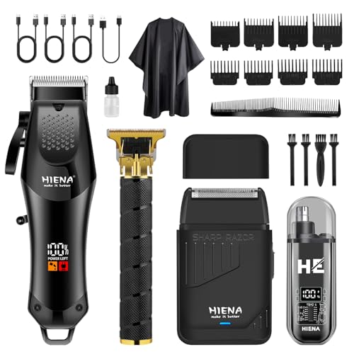 HIENA PRO Hair Clipper Set for Men - Cordless Trimmer & Foil Shaver
