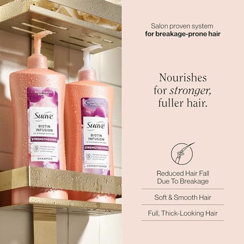 Suave Coconut Oil & Biotin Shampoo and Conditioner Set - 28 Oz