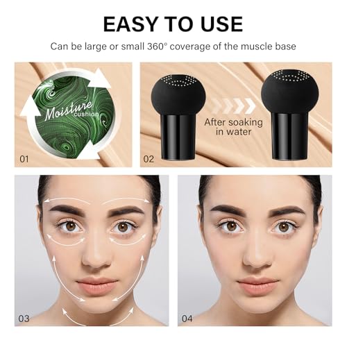 Mushroom Head Air Cushion CC Cream Foundation Set - Full Coverage