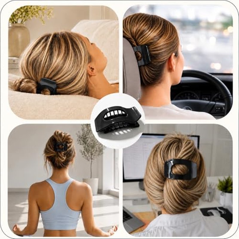4 Inch Flat Hair Clips for Women, Soft Silicone Claw Clips