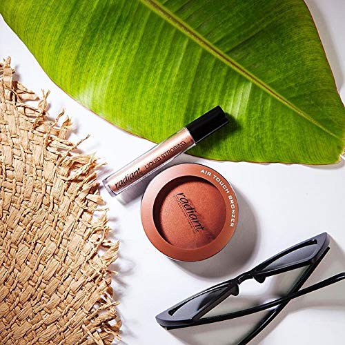 Radiant Professional Air Touch Bronzer Powder 04 - Create Natural Suntanned Look with Shimmer - Goes Over Makeup & Moisturizer - No Body Glitter - 20 g / 0.7 oz