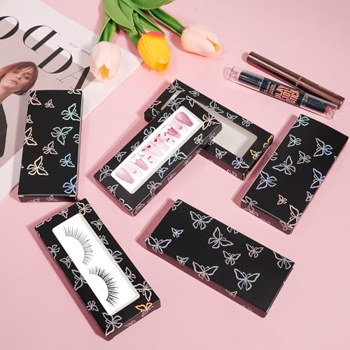74-Piece Press On Nail Packaging Box Set with Tape & Stickers