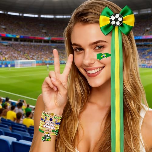 Brazil Soccer Fan Kit – 7-Piece Adult Supporter Accessories Set