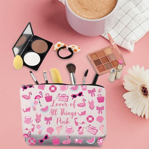 TSOTMO Pink Gift Color Theme Gift Best Purple Ever Gift Lover of All Things Pink Cosmetic Bag (Things P)