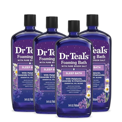 Foaming Bath with Pure Epsom Salt & Melatonin Sleep Soak - 34 fl oz