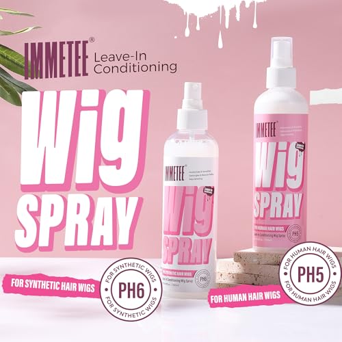 immetee Leave-In Conditioner Spray for Human Wigs, 8.4 fl oz