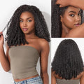 Frodio 18-Inch Curly Half Wig - Glueless, 200% Density Hair