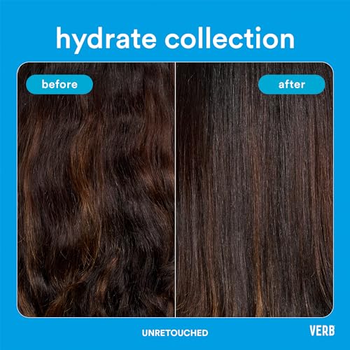 VERB Hydrate Shampoo + Conditioner Duo - Cleanses + Nourishes Dry + Frizzy Hair to Smooth + Reduce Frizz - Amber + Warm Jasmine Scent