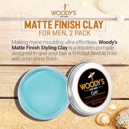 Woody's Hair Clay for Men | Matte Finish & Strong Hold
