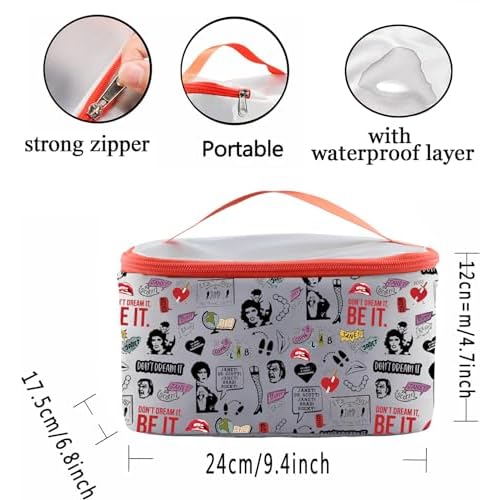 PXTIDY Horror Characters Cosmetic Case Picture Show Gift Movie Series Fans Gift TV Show Makeup Bag For Women