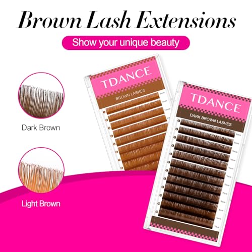 Dark Brown Lash Extensions 0.05mm CC Curl 8-15mm