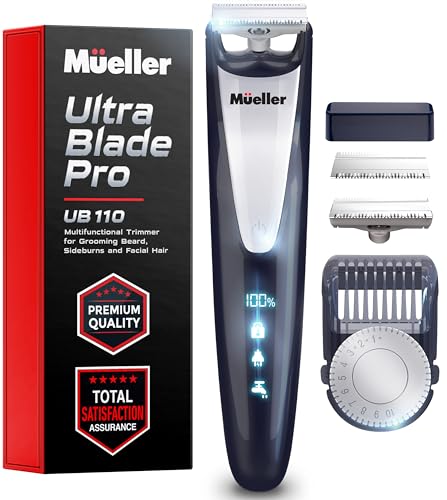 Mueller UltraOneBlade Trimmer for Men - Cordless, Waterproof, Adjustable Length