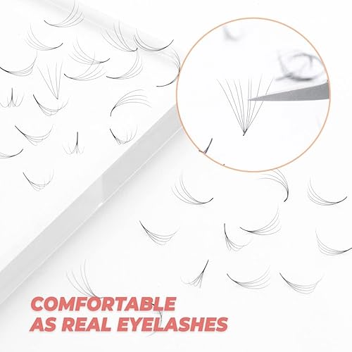500 Promade Eyelash Extension From 3D to 16D, Loose Lash Fans 0.03/0.05/0.07mm Thickness, C D Curl Lashes, 8 - 16mm Length for Easy Volume Individual Eyelash Extensions Clusters DIY (4D-0.07-D (14mm))
