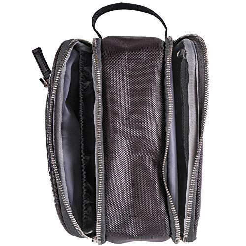 SHANY Cosmetics Portable Toiletry Makeup Bag with Various Compartments - Water-resistant and Scratch-proof Makeup Travel Organizer - BROWN FABRIC