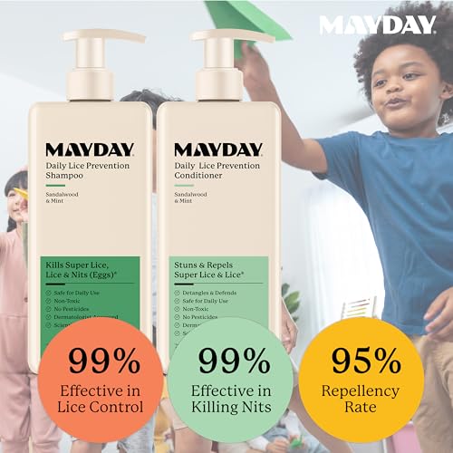 MAYDAY Family Lice Prevention & Sun Protection Bundle - Natural Insect Repellent & Sunscreen Set