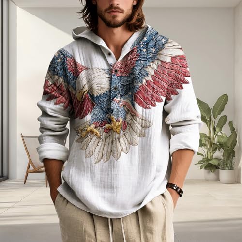 BIVENANT Men's Cowboys Aztec Graphic Pullover Hoodie - Western Camo