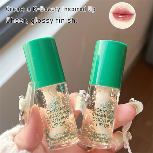 Chamomile Lip Oil 3-Pack - Hydrating Glossy Shine for Dry Lips