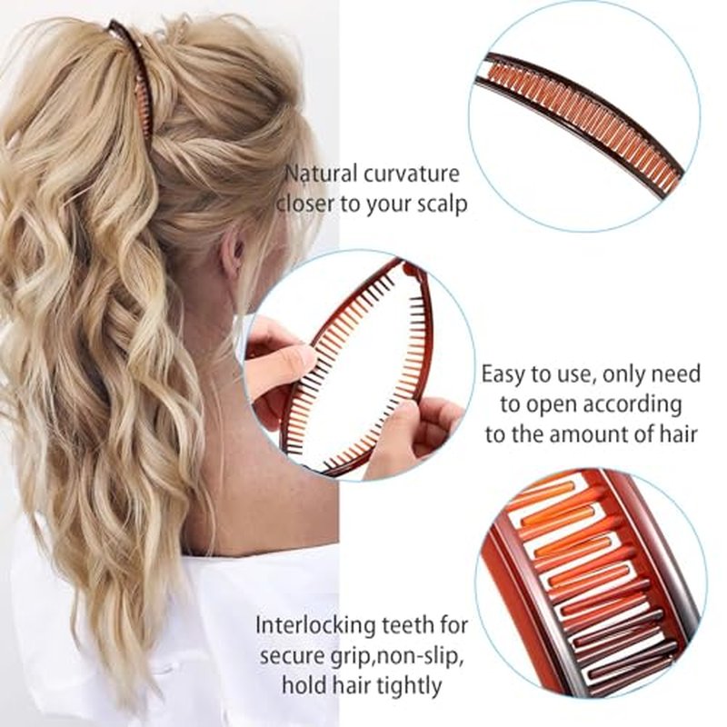 18-Piece Hair Clip Set with Banana Clips & Hair Combs