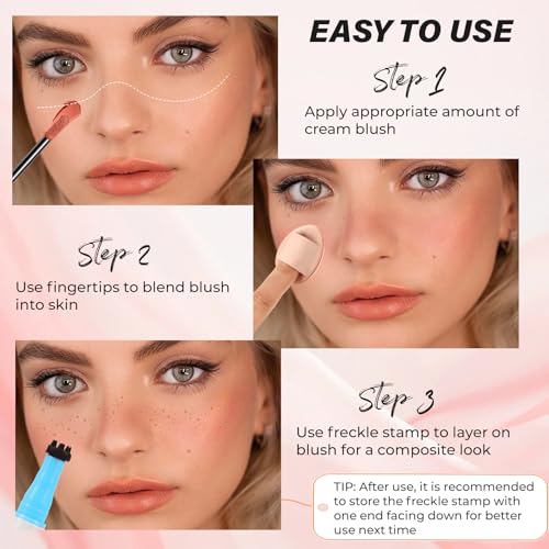 2-in-1 Freckle Pen & Liquid Blush - Waterproof Face Makeup