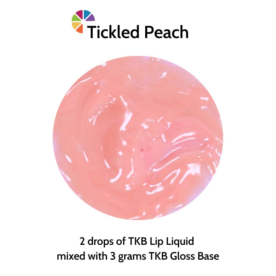 TKB Lip Liquid Color|Liquid Lip Color for TKB Gloss Base, DIY Lip Gloss, Pigmented Lip Gloss and Lipstick Colorant, Made in USA (1floz (30ml), Tickled Peach)