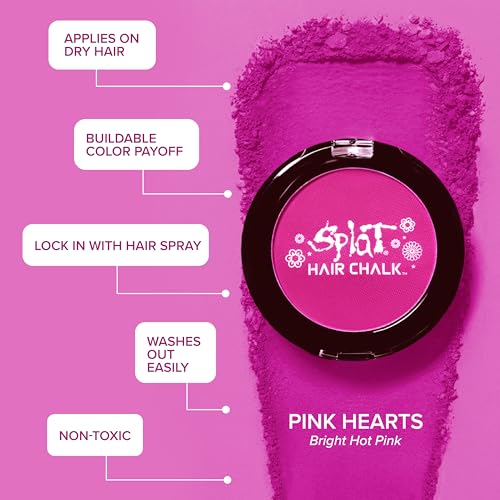 Splat Pink Hearts Hair Chalk – Temporary Washable Color