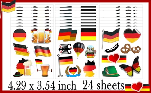 CupaPlay 168 German Temporary Tattoos - Deutschland Party Favors