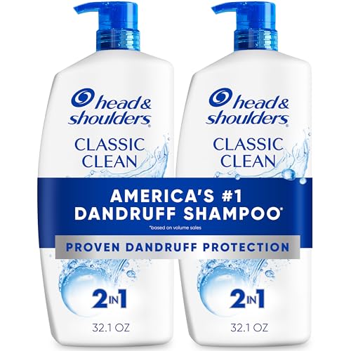 Head & Shoulders Classic Clean 2-in-1 Anti-Dandruff Shampoo, 32.1 fl oz Twin Pack