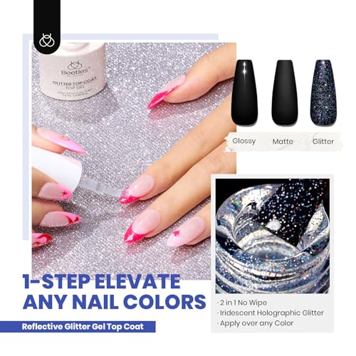 Beetles 44pcs Gel Nail Polish Set with Base & Top Coats