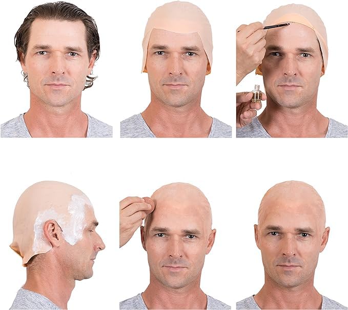 Kangaroo Latex Bald Cap for Adults – Realistic Beige