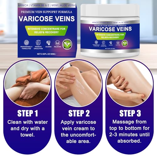 Varicose Veins Cream for Legs with Arnica & Aloe Vera