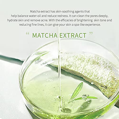 BEUKING Matcha Green Tea Face Mask, 12 Pcs, Deep Cleansing & Moisturizing Clay Mud Mask for Acne, Blackheads, Pore Remove, Skin-Friendly