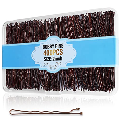 Brown 2 Inch Premium Bobby Pins - Secure Hold, Pain-Free Hair Clips with Storage Case