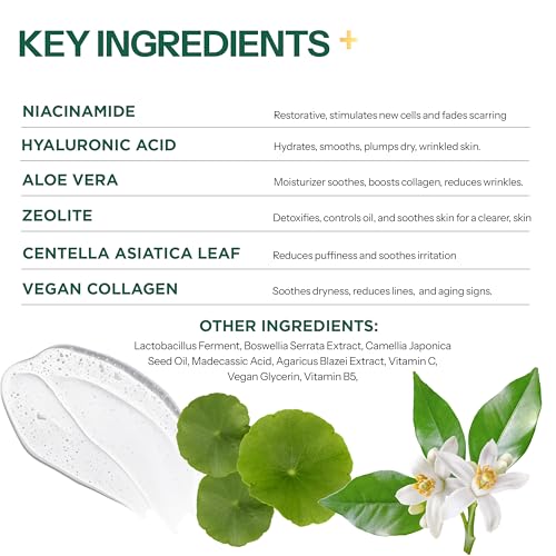 Hyaluronic Acid Serum for Face with Collagen ? 3-in-1: Detox, Treat, Boost ? Hydrating, Firming, Anti-Aging Serum ? Dermatologist Tested Korean Skin Care ? Clean Beauty ? 1.69 Oz