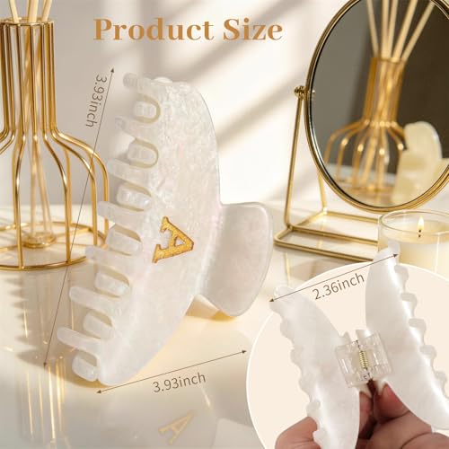 Initial Claw Clips - Personalized Letter Hair Clips for Women