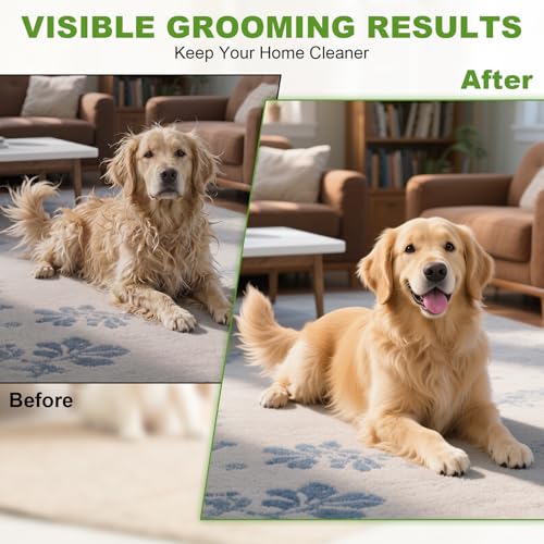 Double-Sided Dematting Comb for Dogs & Cats - Pet Grooming Undercoat Rake