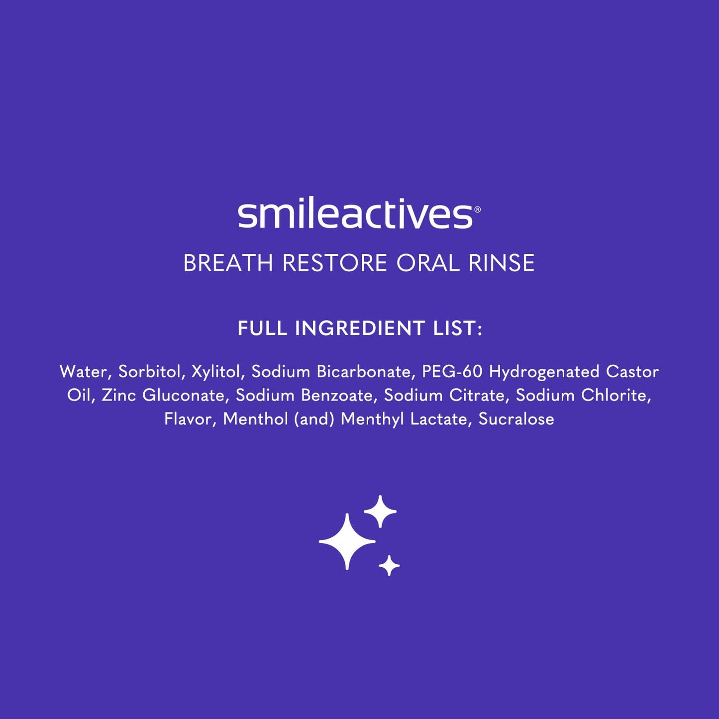 Smileactives Breath Restore Oral Rinse, Adults Mouthwash for Bad Breath and Gum Health, Promotes Oral Care, Healthy Mouth and Long Lasting Fresh Breath, Sugar and Alcohol-Free, Vanilla Mint, 16 fl oz