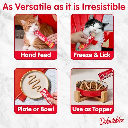 Delectables Squeeze Up Cat Treats Variety Pack - 24 x 0.5oz Tubes