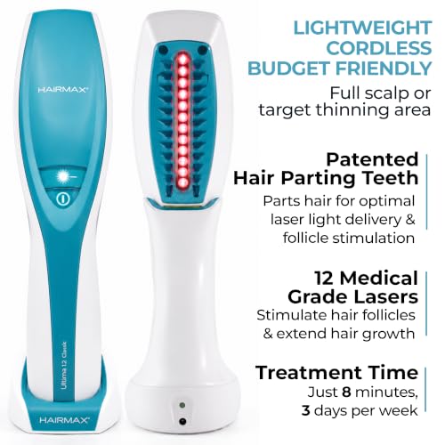 Hairmax Ultima 12 LaserComb - FDA Cleared Hair Regrowth