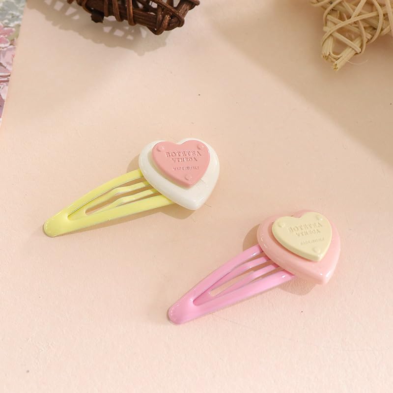 8Pcs Cute Duck Hair Clips and Hair Ties,Kawaii Frog Scrunchies Sakura Dainty Tulip Flower Animal Elastic Scrunchies No Damage for Thick and Thin Hair/Ponytails