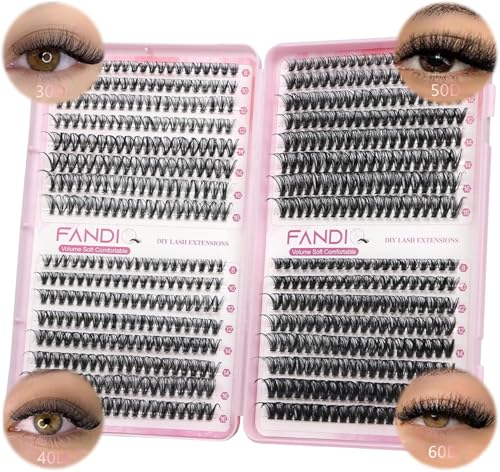 D Curl Eyelash Extensions Kit - 640PCS Natural Look Wispy Lashes