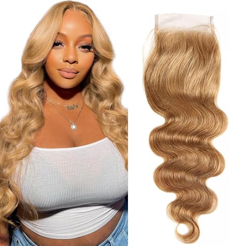 Blonde 4X4 Lace Closure - 26 Inch Brazilian Virgin Hair Extensions