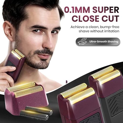 2 Pack Replacement Foil and Cutter Assembly Compatible with Wahl 5 Star Shavers, Models 7031-100 7043-100 7031-200, Wahl Shaver Foil Replacement Ultra-Close Shave, Easy to Replace