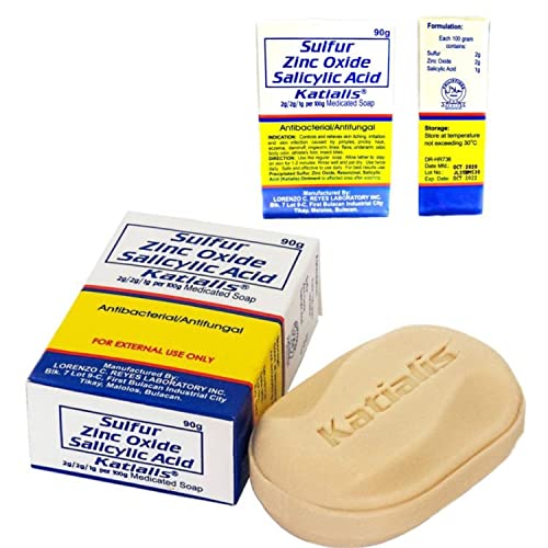SOAP Sulfur Zinc Oxide Salicylic Acid Anti Fungal Anti Bacterial Soap 90 grams
