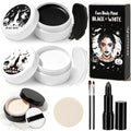 Black & White Oil Face Paint Kit with Lipstick & Setting Powder