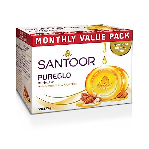 Santoor PureGlo Glycerine Soap, 125g
