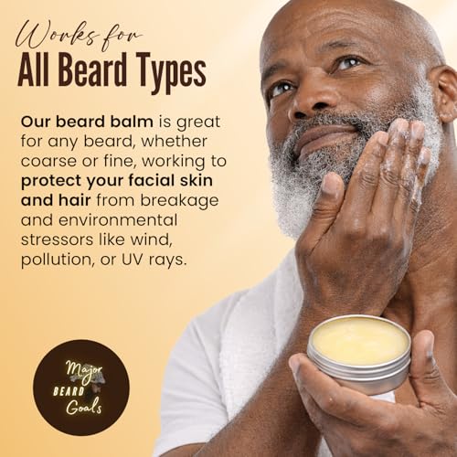 Beard Balm for Men - Cocoa Lust - Deep Conditioning Mustache & Beard Care for Growth, Softening, Grooming, & Styling - Shea Butter, Beeswax, & All Natural Oils - 2oz