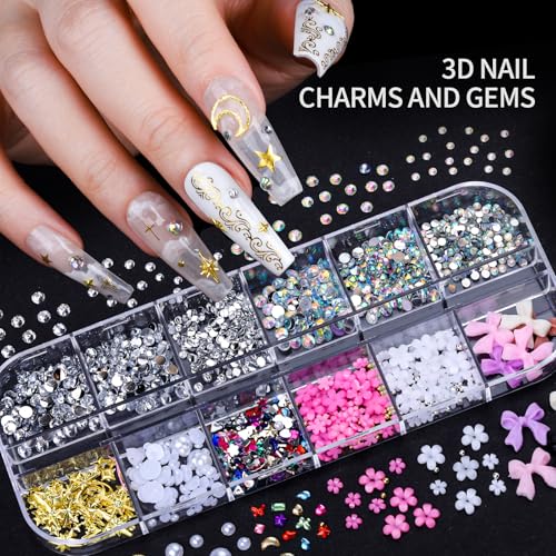 Fandamei 10PC Nail Art Kit with Striping Tape, Stickers & Brushes